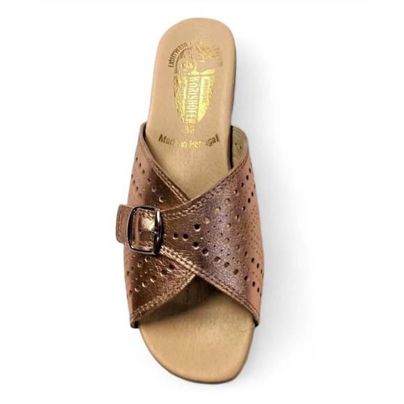 NEW WORISHOFER women's 251 slip-on mule in peach metallic - Picture 3 of 3